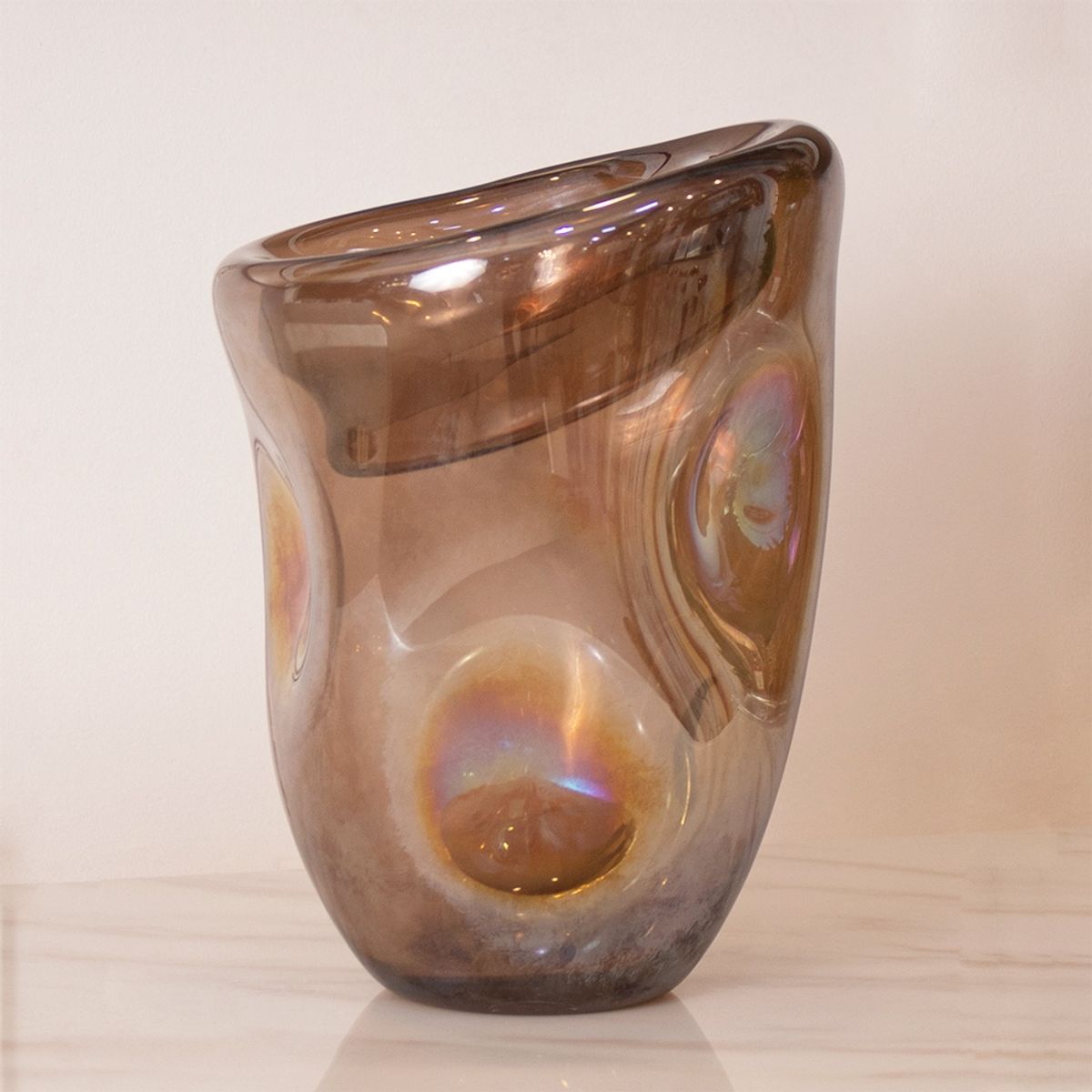 PANADECOR - Florero 255cm de Vidrio Estilo Murano Konceptos