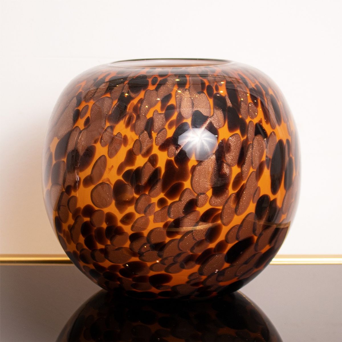 PANADECOR - Florero 18cm de Vidrio Estilo Murano Konceptos