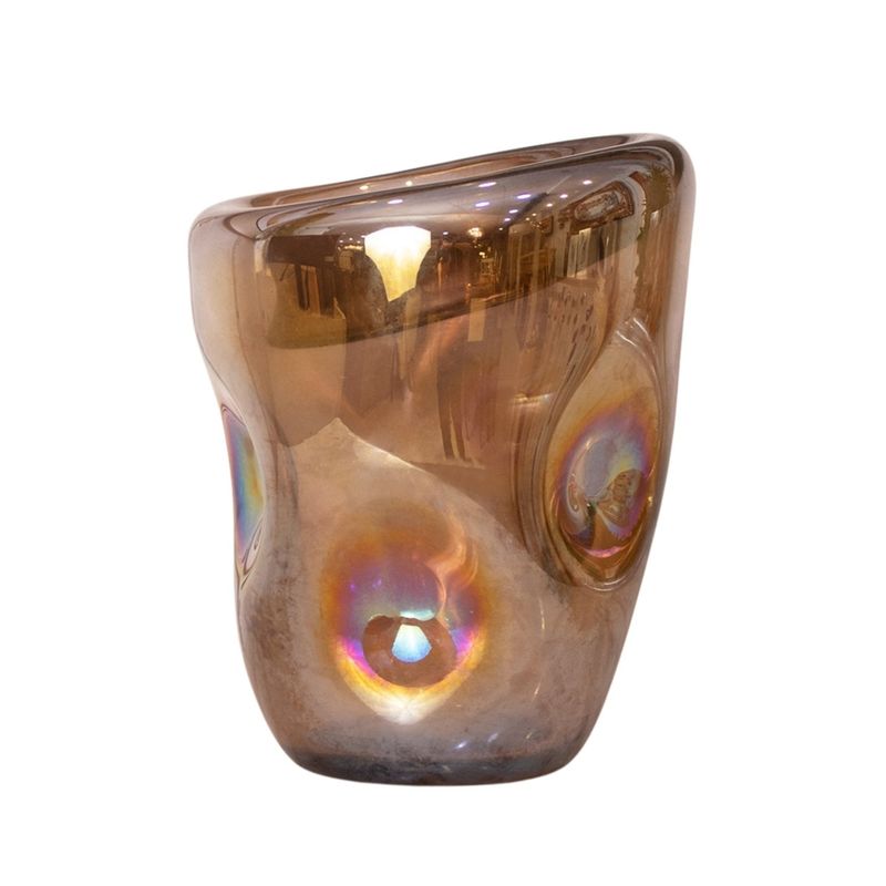 PANADECOR - Florero 21cm de Vidrio Estilo Murano Konceptos