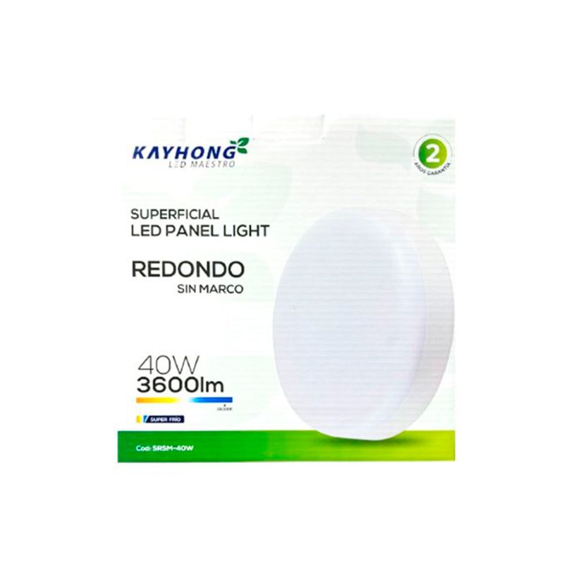 GENERICO - Panel Led Light 40W 3600Lm Luz Fría
