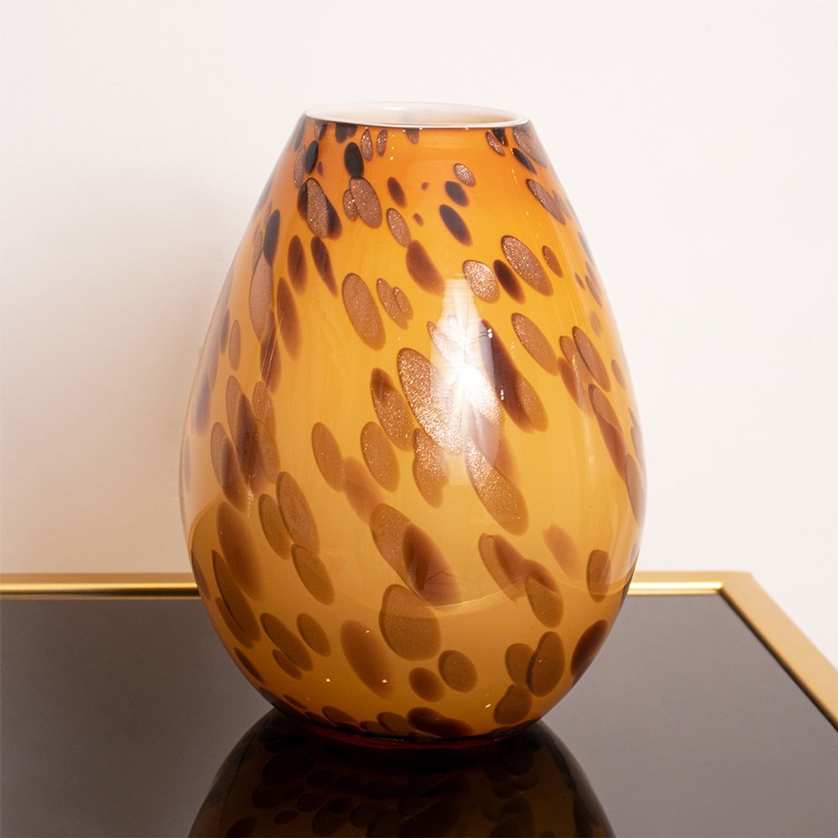 PANADECOR - Florero 21cm de Vidrio Estilo Murano Konceptos