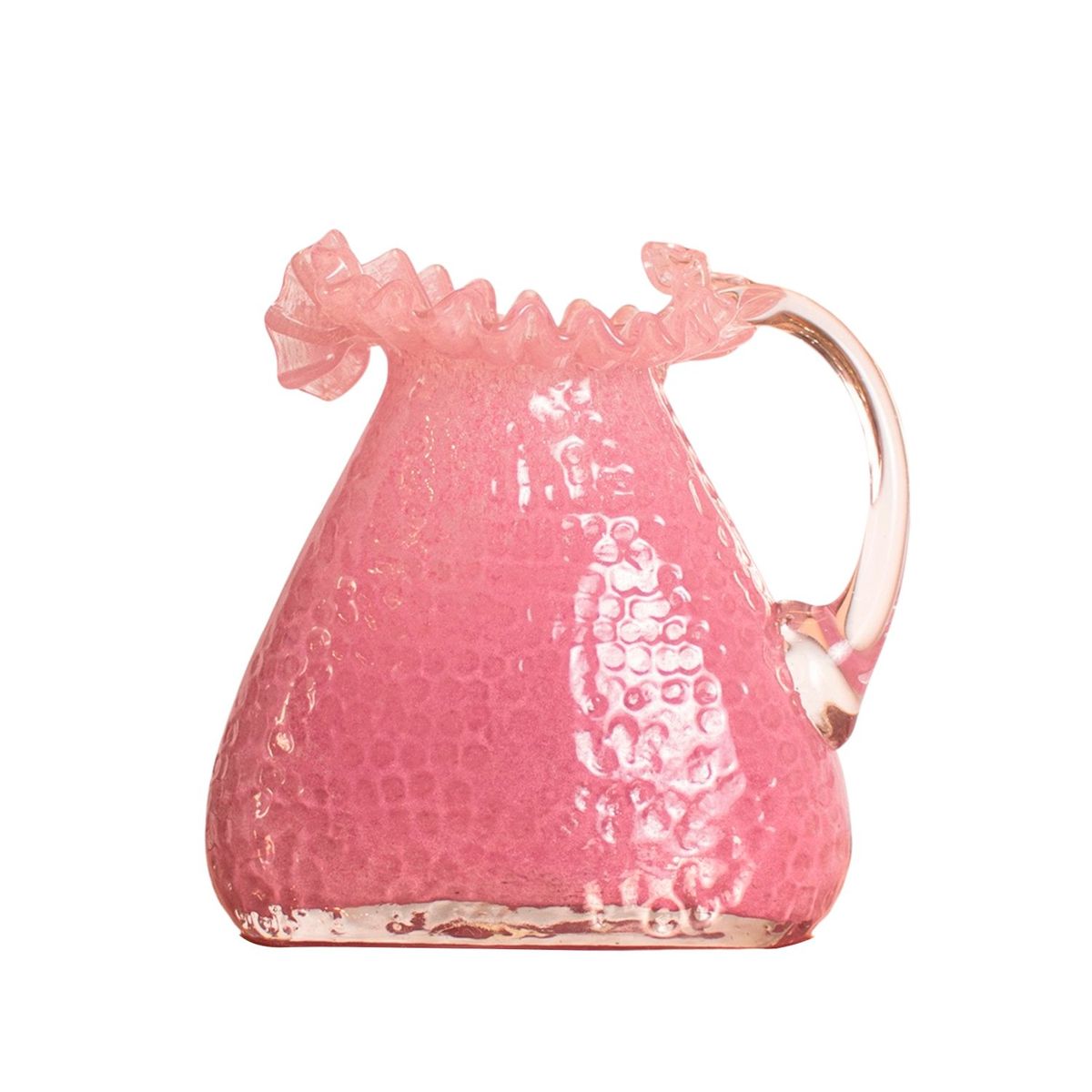 PANADECOR - Florero Panadecor De Vidrio Estilo Murano Rosado Pastel 21Cm