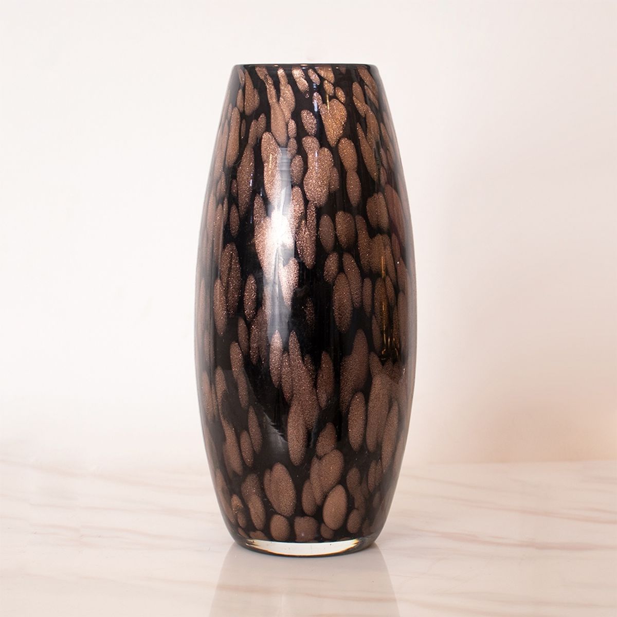 PANADECOR - Florero 26cm de Vidrio Estilo Murano Konceptos