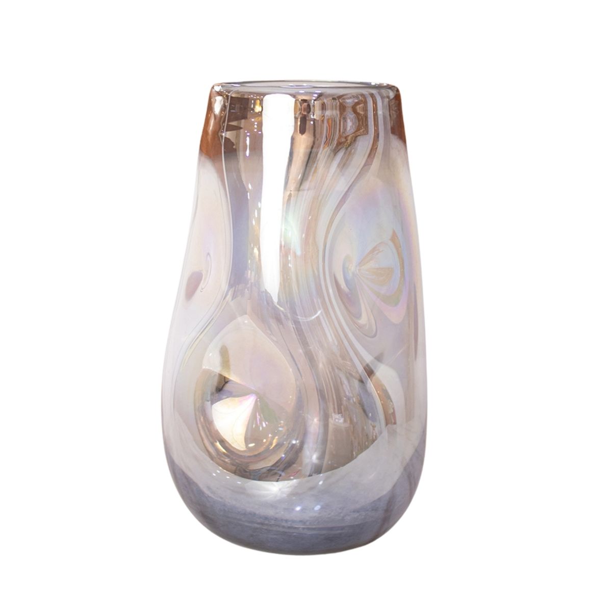 PANADECOR - Florero Panadecor De Vidrio Estilo Murano Iridiscente 28Cm