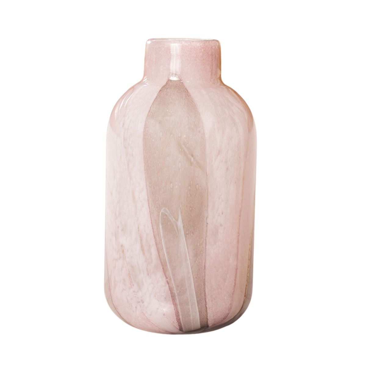 PANADECOR - Florero Panadecor De Vidrio Estilo Murano Rosado Suave 31Cm