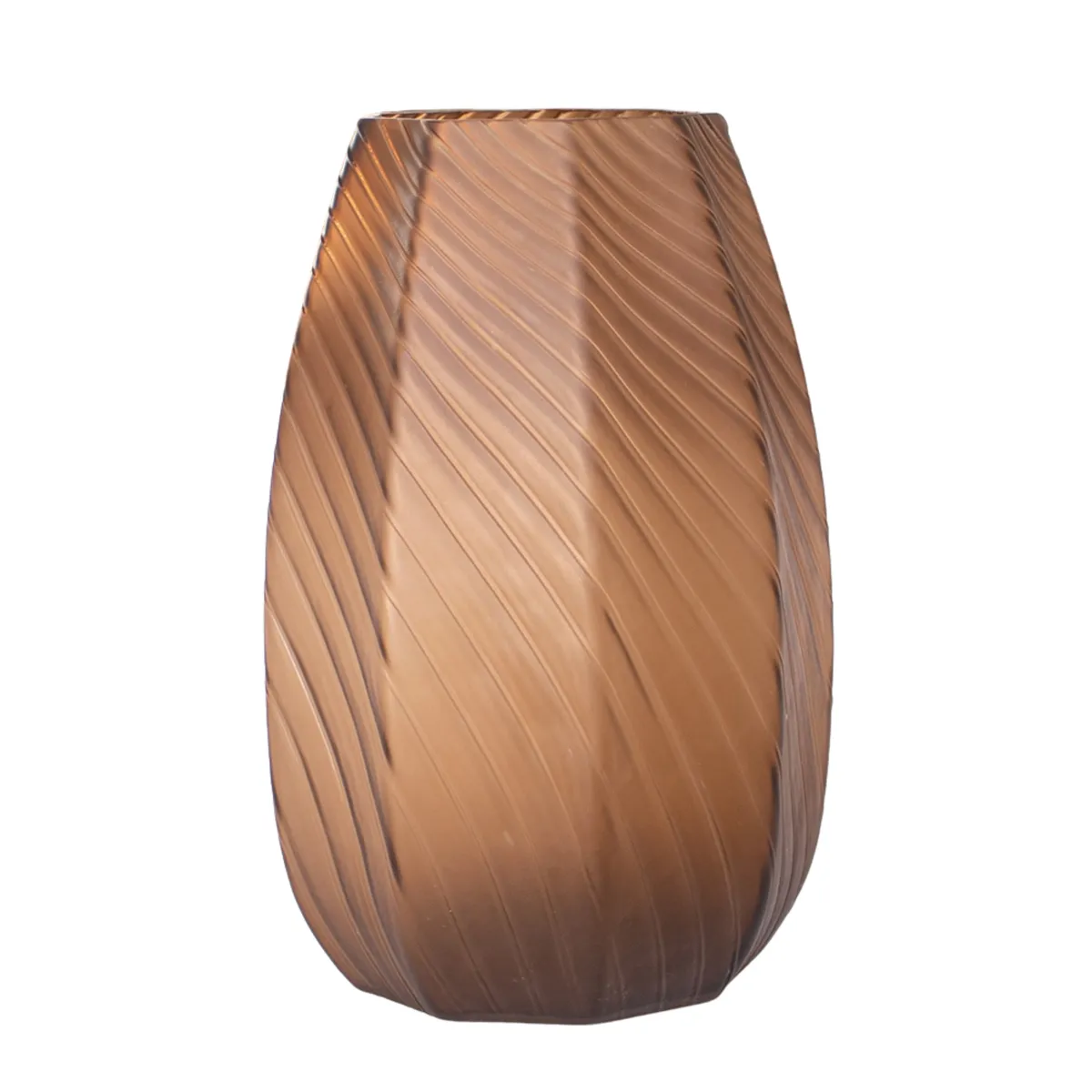 PANADECOR - Florero Panadecor De Vidrio Estilo Murano Marrón 38Cm