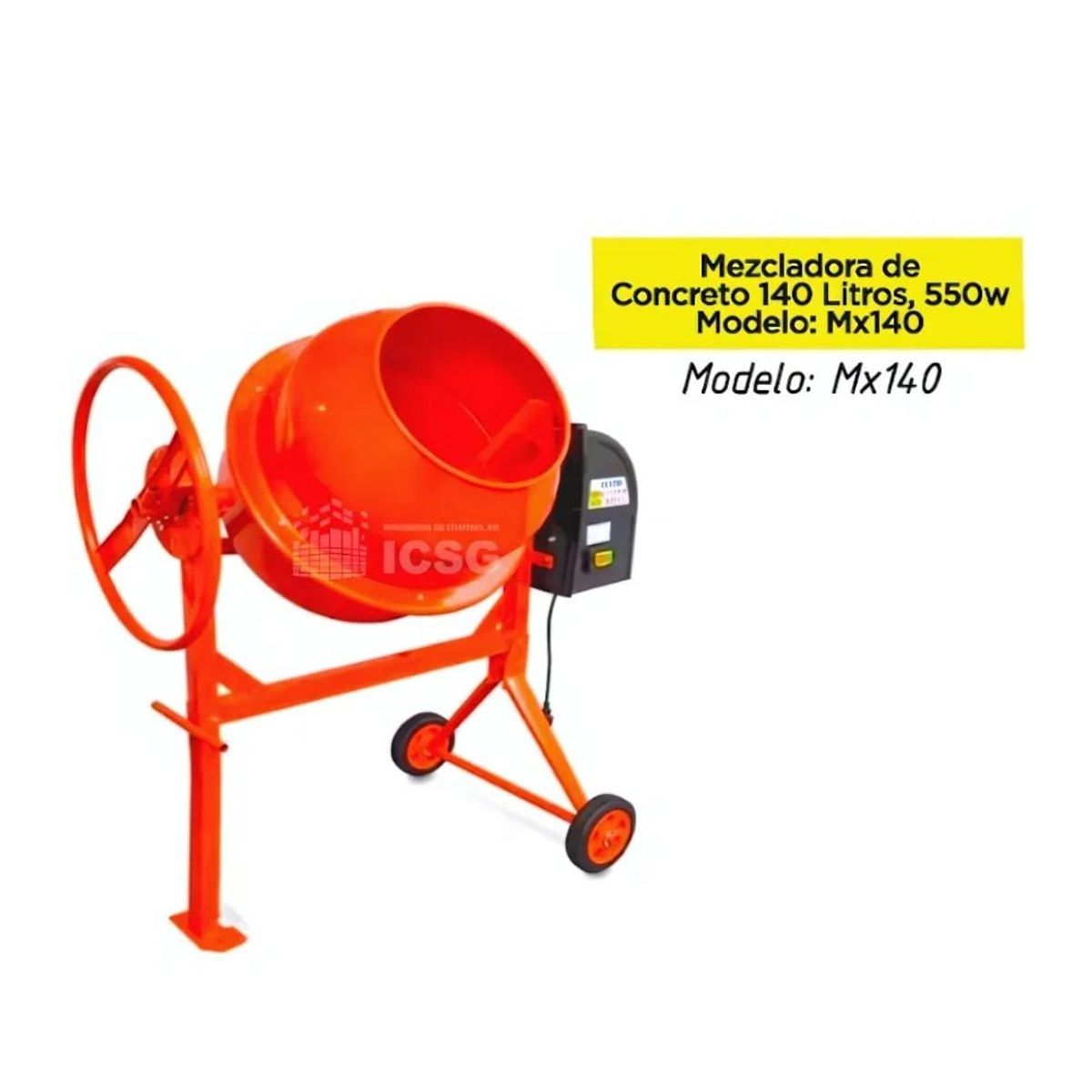 GENERICO - Trompo Mezcladora de Concreto 140L y 550W