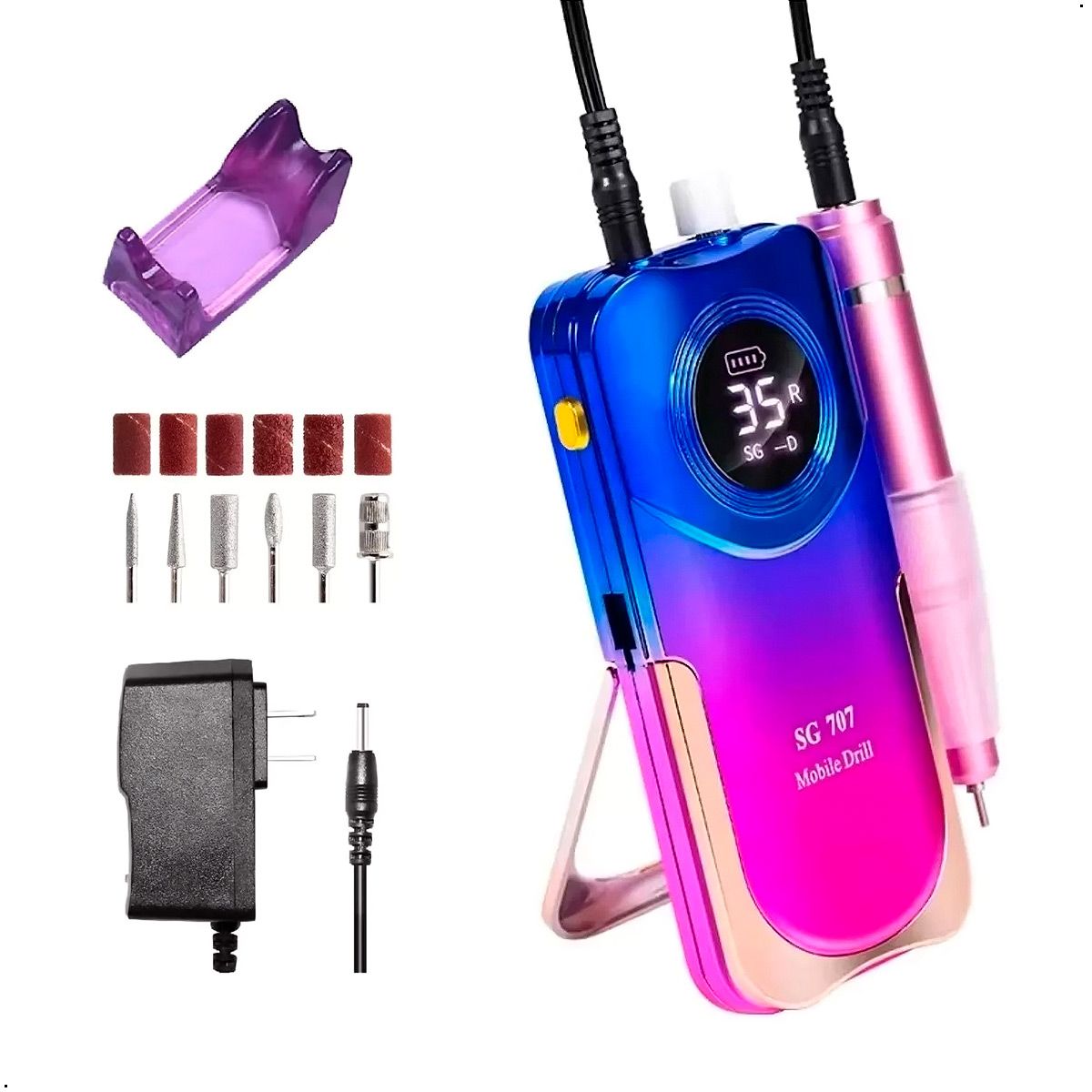 GENERICO - Torno Pulidor Uñas Pedicura Mobile Drill Sg707 Inalámbrico