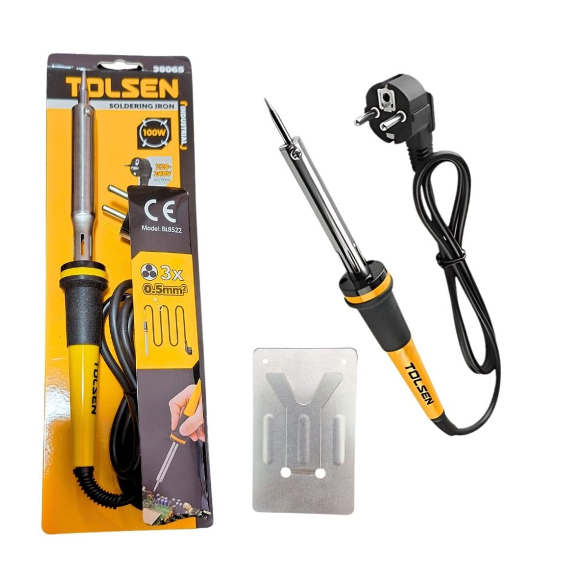 TOLSEN - Cautin Electrico Tolsen 100W con Soporte Metalico