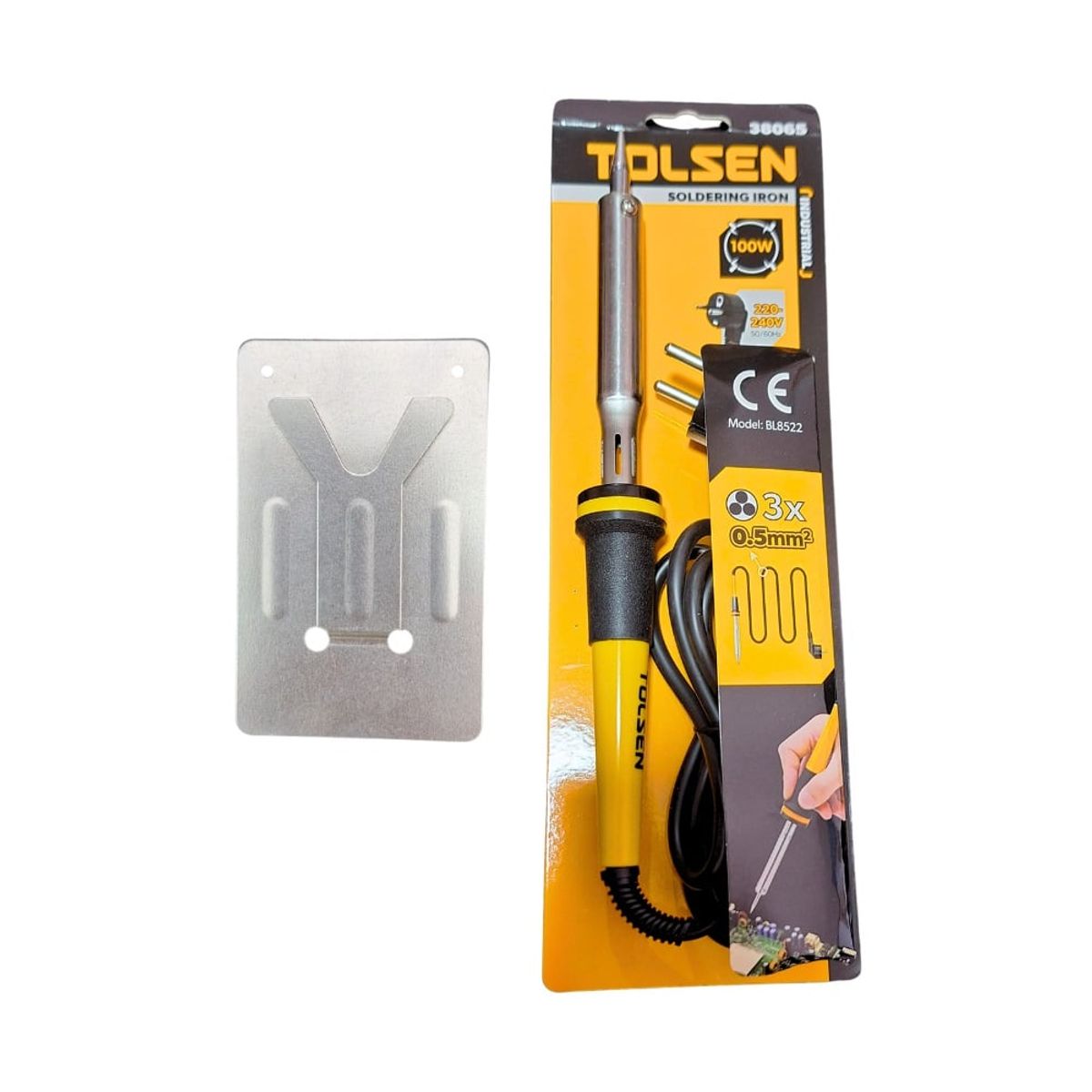 TOLSEN - Cautin Electrico Tolsen 100W con Soporte Metalico