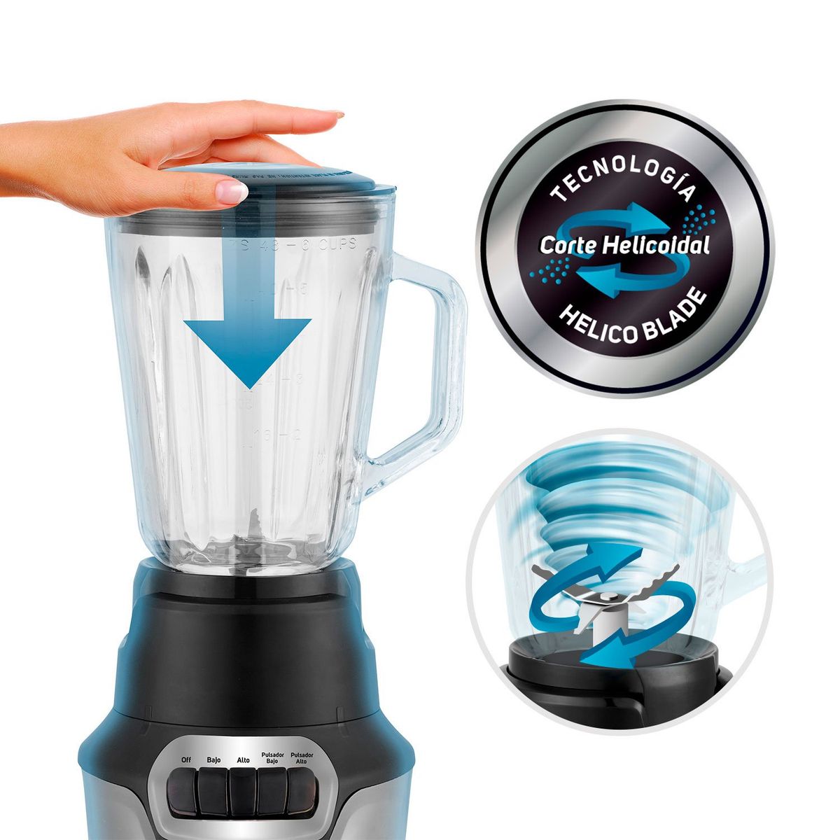 TAURUS - Licuadora Perfect Push Potente Compacta y Fácil de Usar