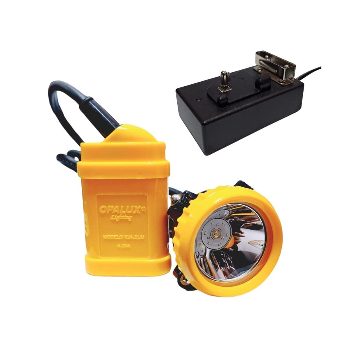 OPALUX - Linterna Minero Kj42lm Opalux 25hrs Con Cargador