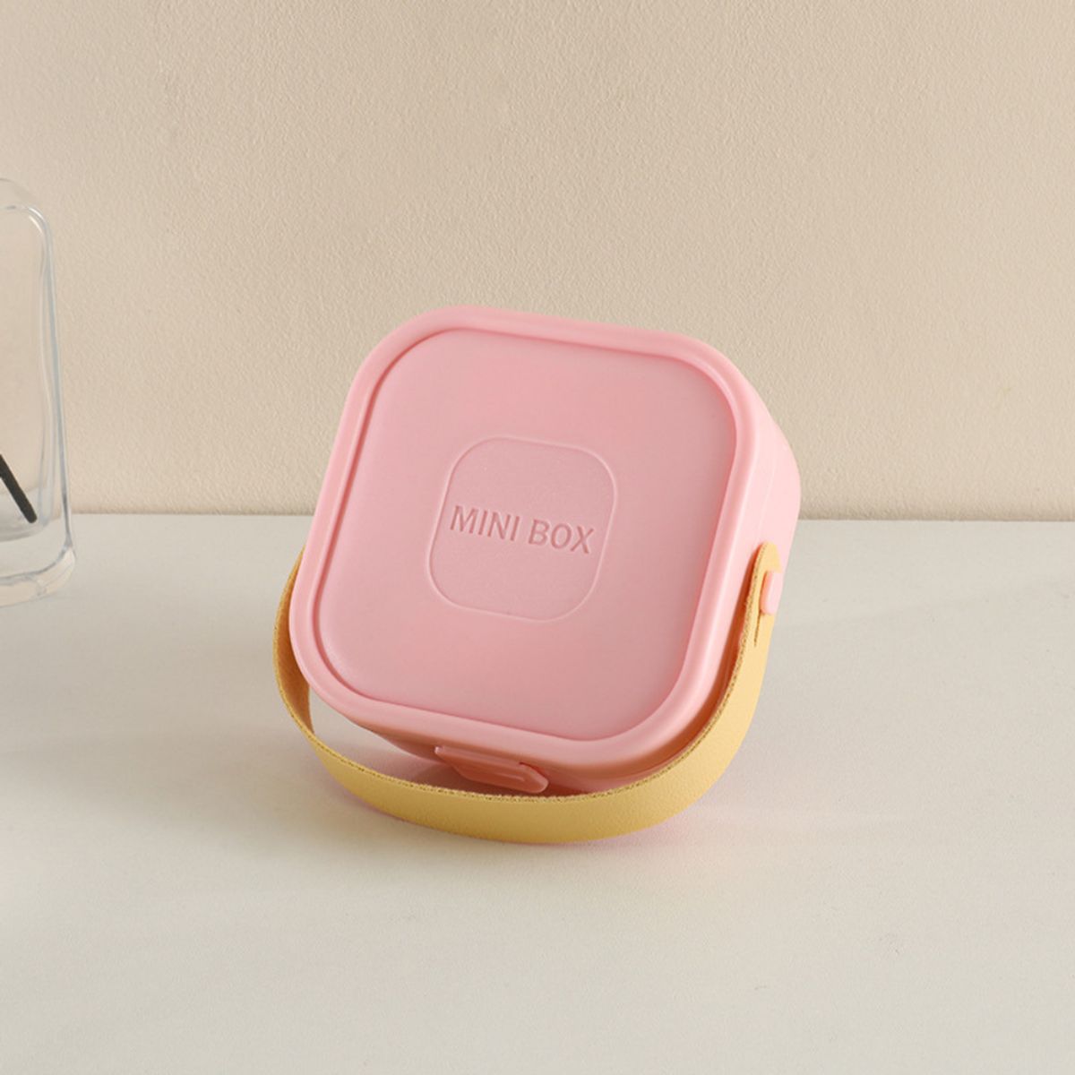 GENERICO - Mini Joyero Organizador Portatil Multiususos con Espejo color Rosado