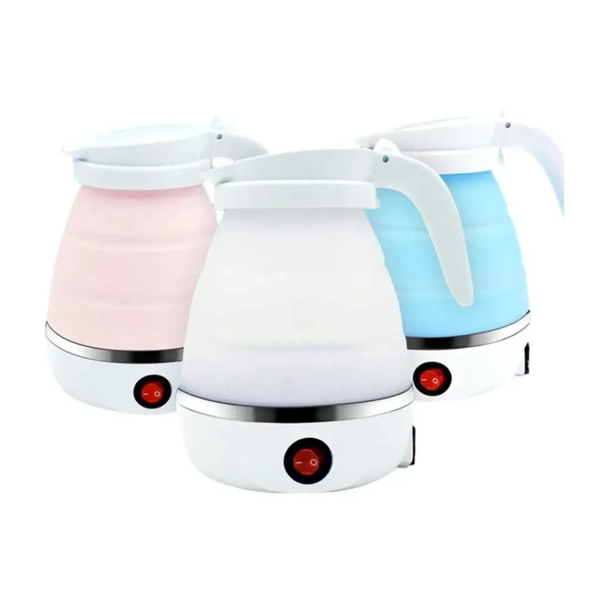 GENERICO - Hervidor De Agua Eléctrico Plegable De Silicona 600ml Color Aleatorio