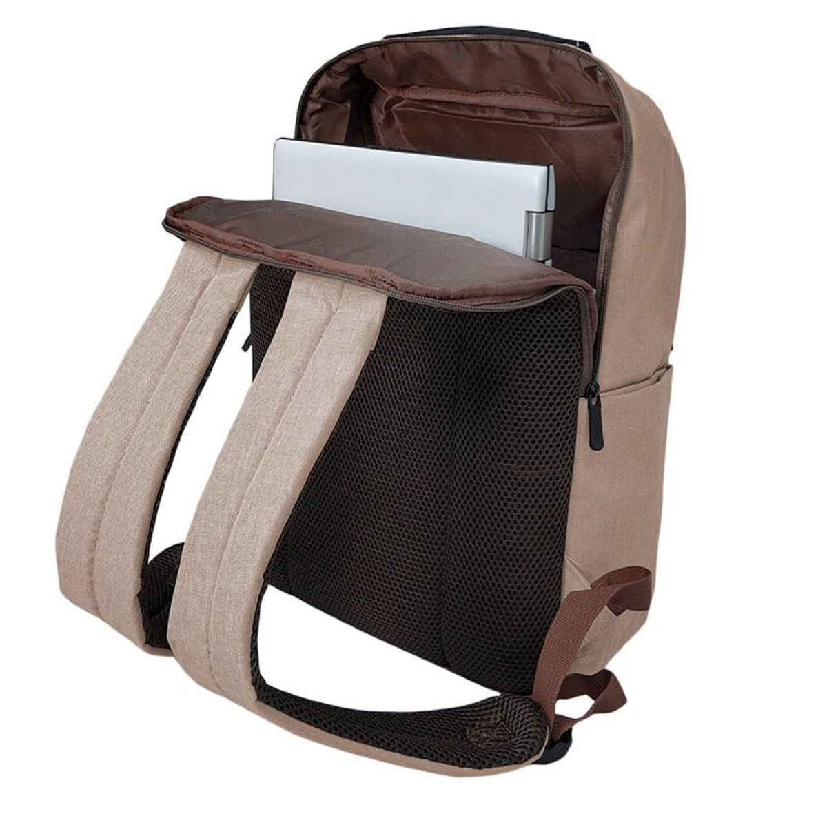 TEROS - Mochila Teros TE-ACS9012 Poliéster notebook hasta 15.6 Beige