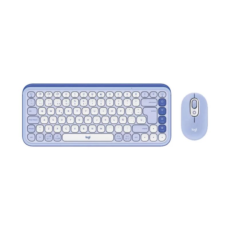 LOGITECH - Kit Teclado y Mouse Logitech Pop Icon Bluetooth Lila  920-013053