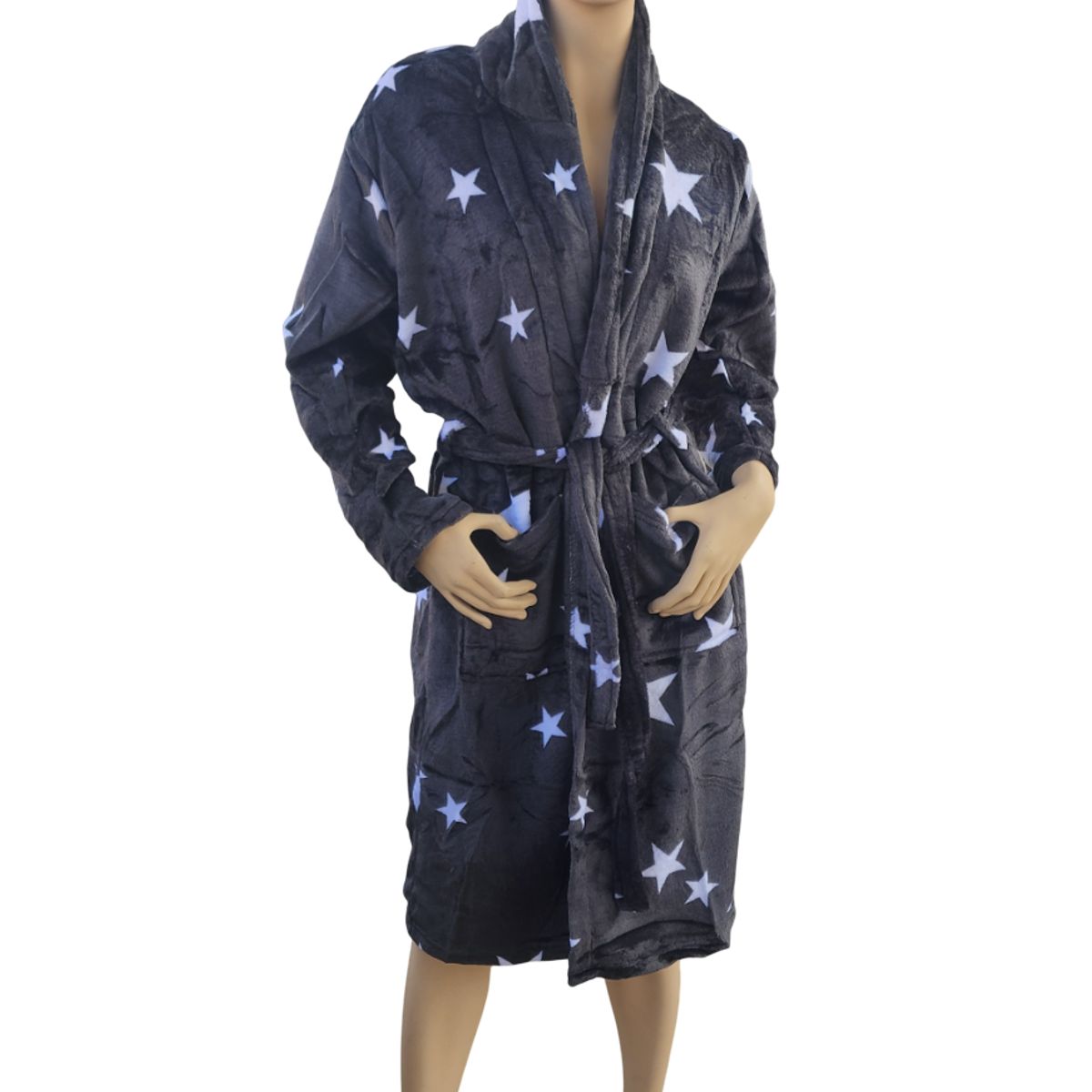 GENERICO - Toallas suave con bolsillo - Negro con estrella