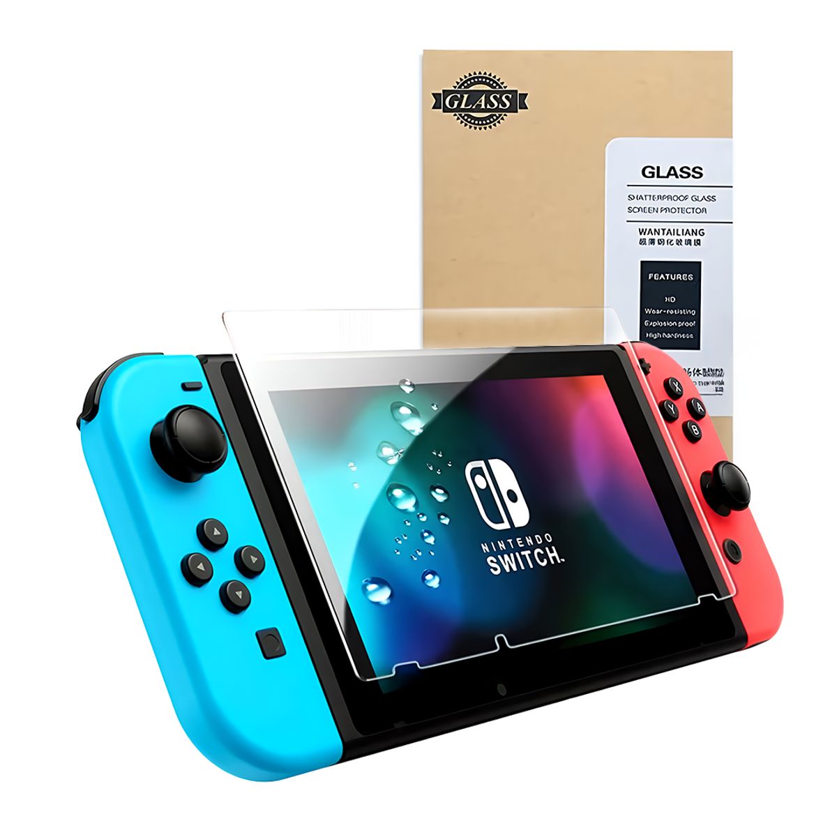 GENERICO - Protector de Pantalla Mica de Vidrio para Nintendo Switch