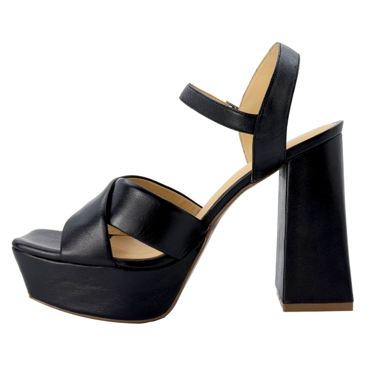 TOFY - Sandalia Plataforma Mujer Negro