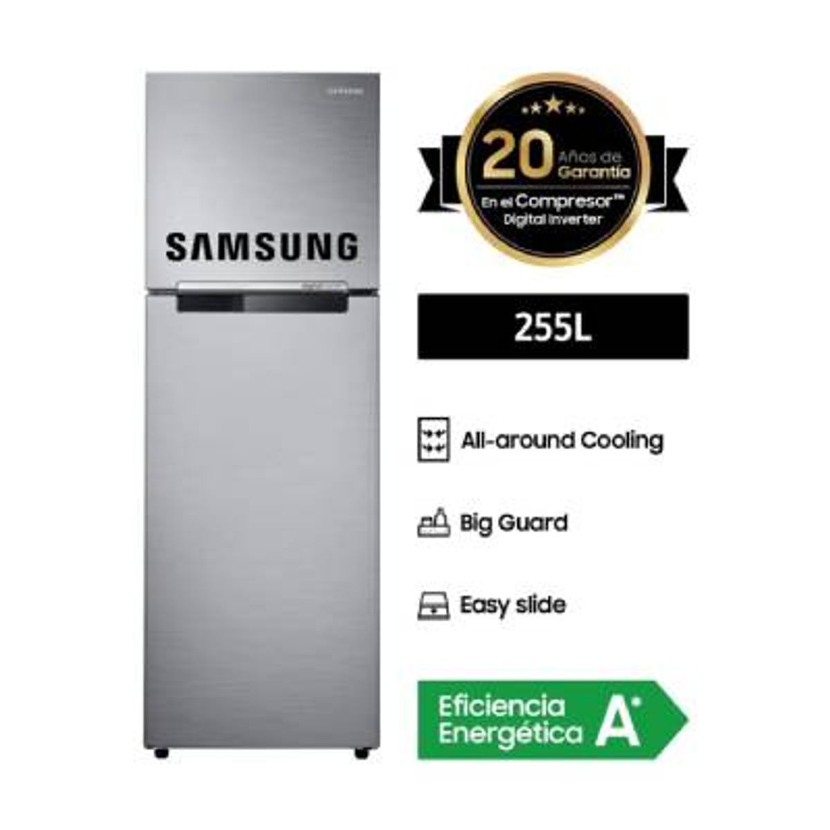 SAMSUNG - Refrigeradora Samsung RT25FARADS8 255LT