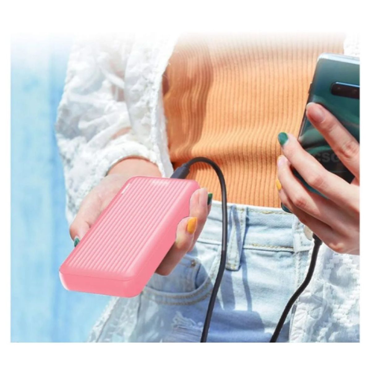 CAFINI - Power Bank Rosa de  6000 mAH CAFINI