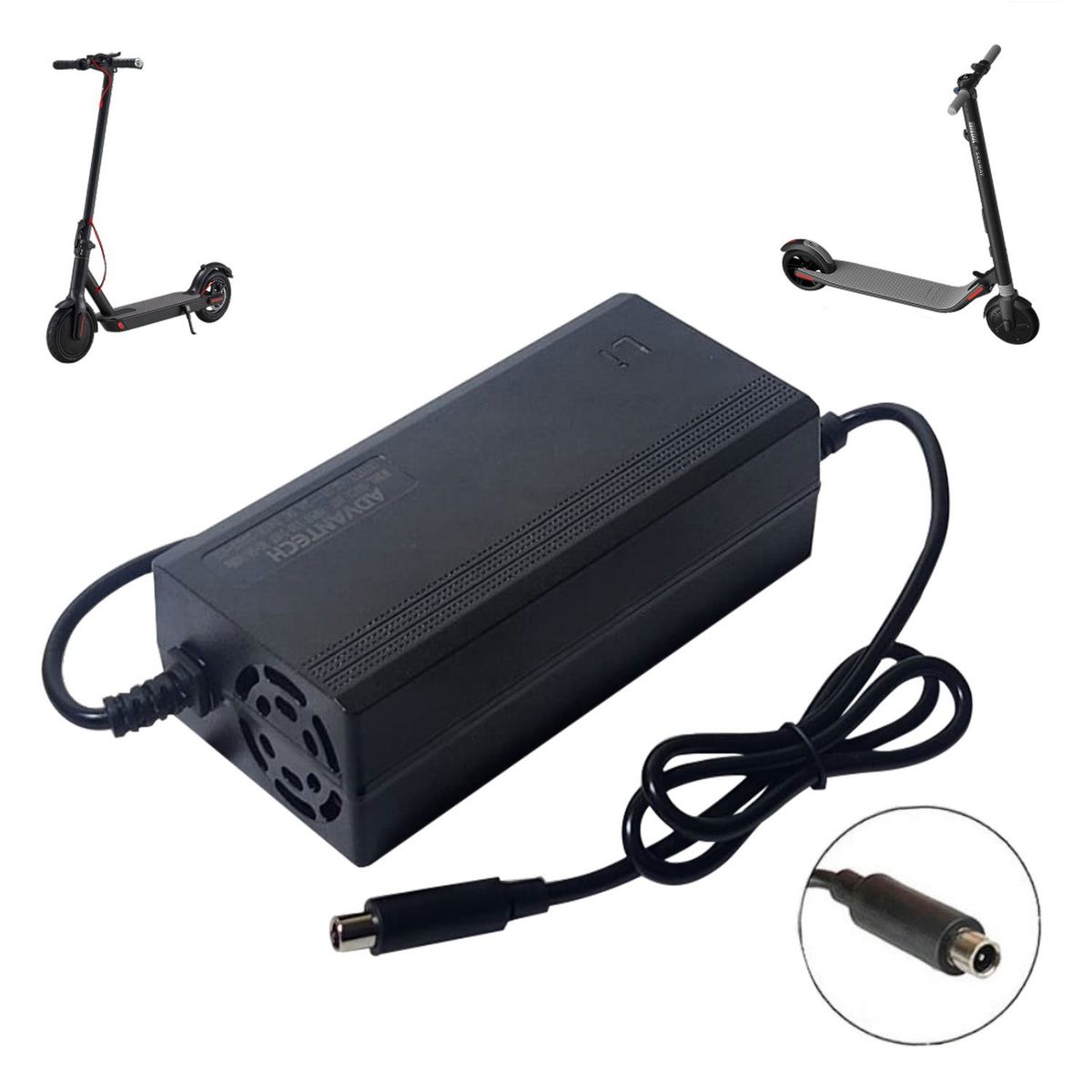 ADVANTECH - Cargador Para Scooter Eléctrico Xiaomi Ninebot de 36V