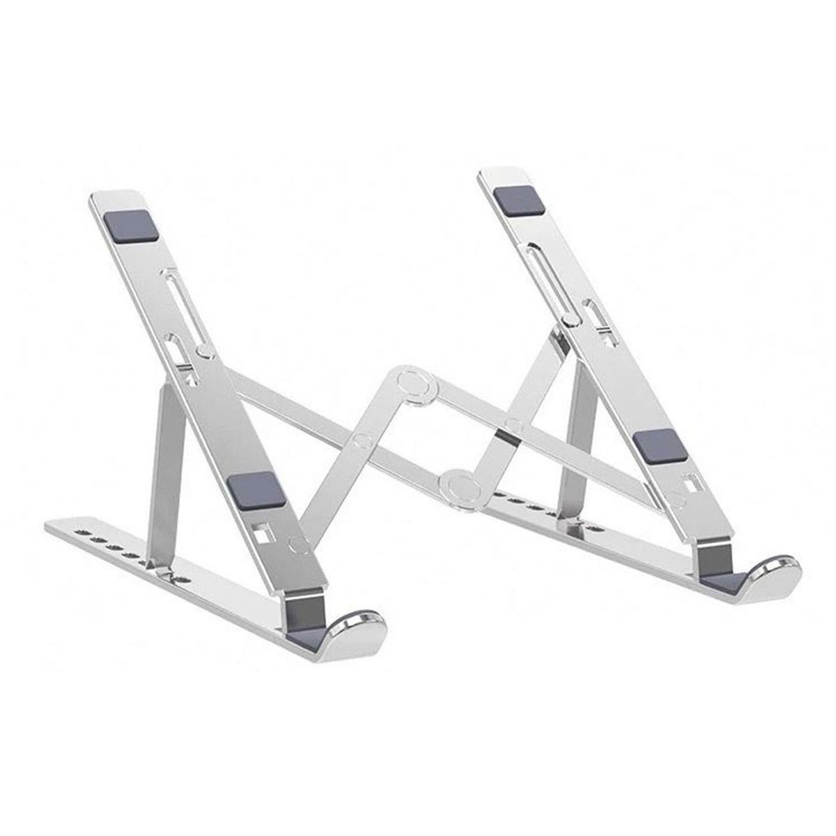 S&T - Soporte De Aluminio Para Laptop Portátil ajustable HS-Z34FLS SILVER