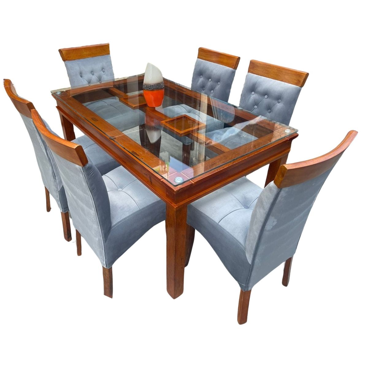 GENERICO - Comedor Daytona 6 sillas - Color Plata