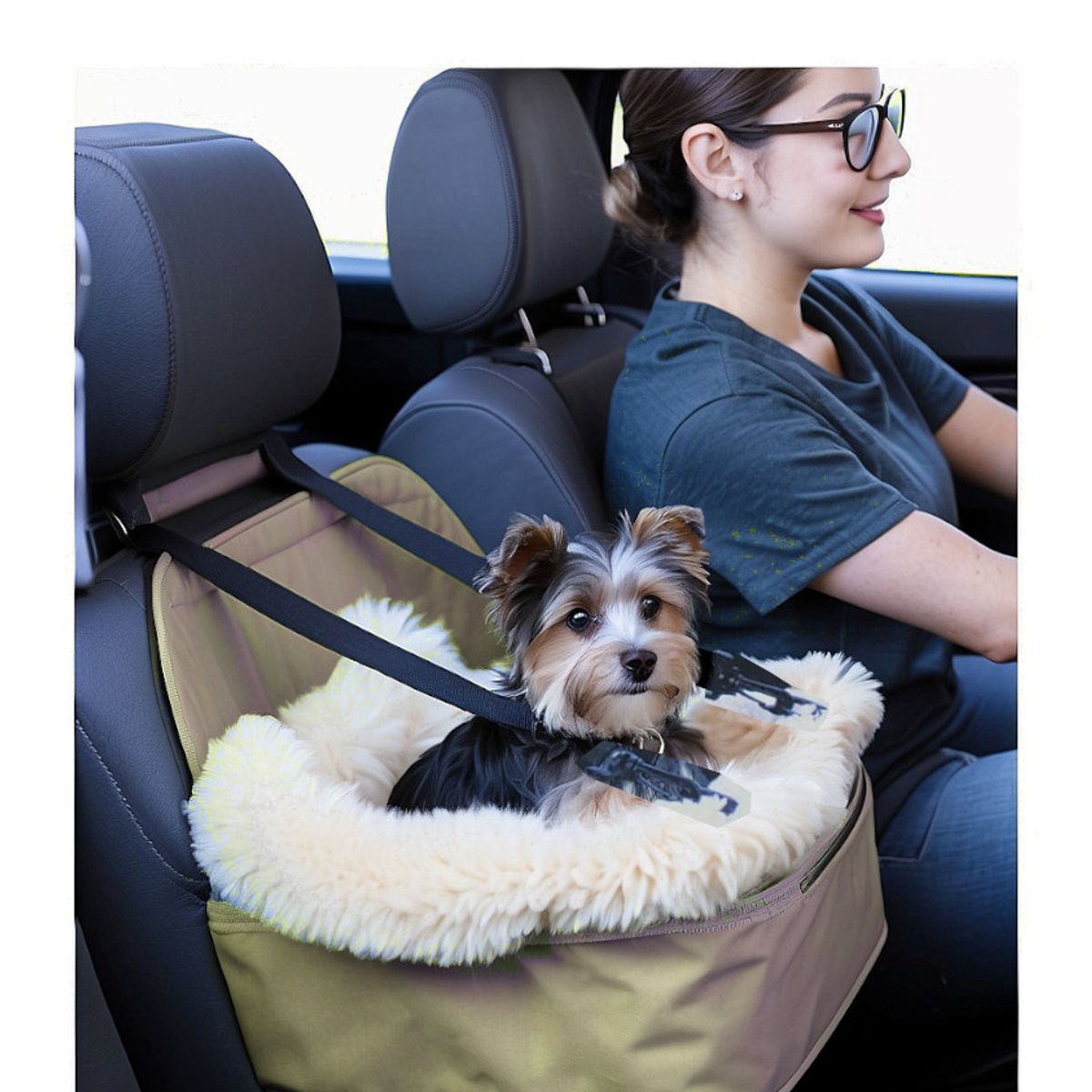 GENERICO - Protector Plegable Cubre asiento copiloto mascotas perro