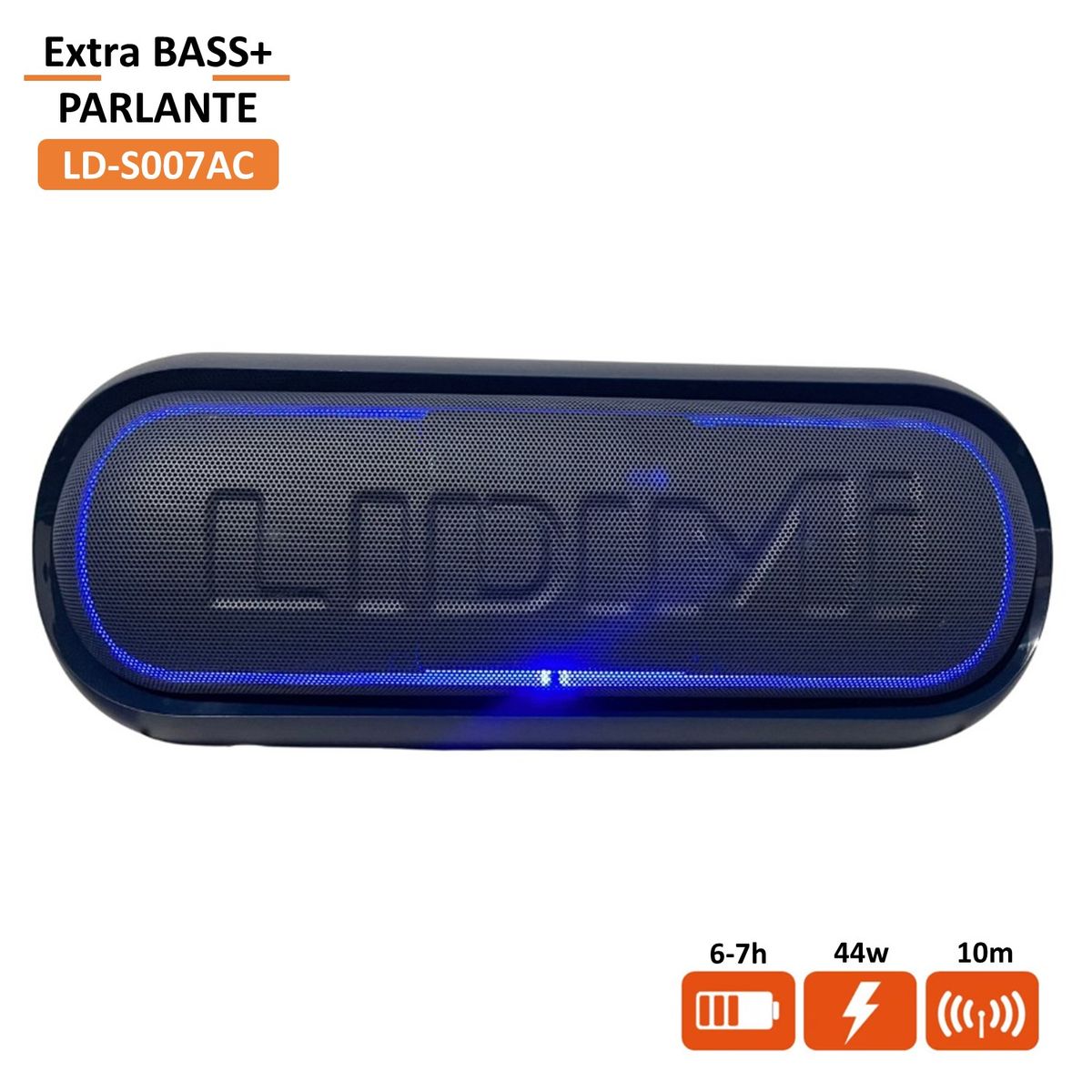 LIDIMI - Parlante Portátil Bluetooth LIDIMI USB BASS+ LD-S007AC 44W - Azul
