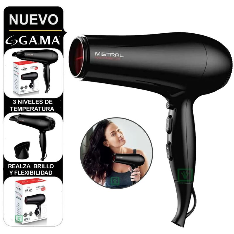 GAMA - Secadora de Cabello Gama Mistral Tourmaline BECHD0000002464