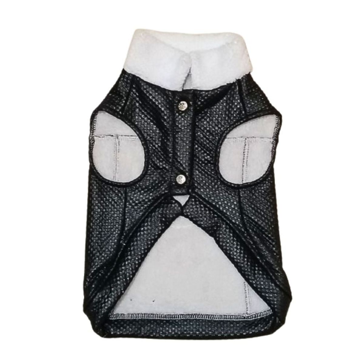 GENERICO - Chaleco MOTERO con Acolchado Para Mascotas TALLA 1 Negro