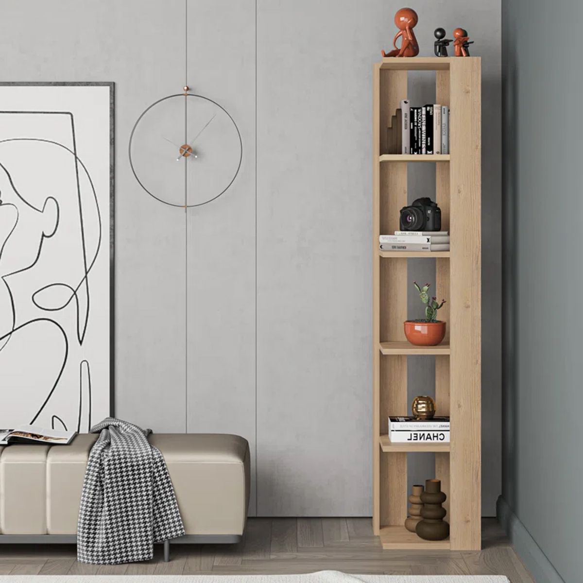 GENERICO - Librero Esquinero Multifuncional Cohe Dunna 161m