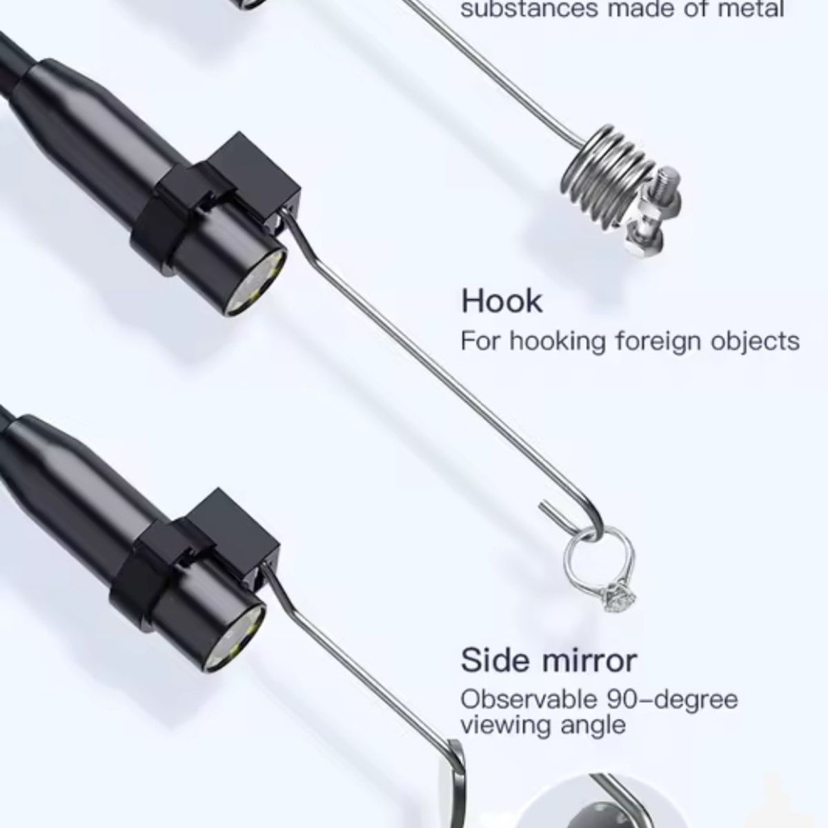 GENERICO - CAMARA ENDOSCOPICA INDUSTRIAL 10m DOBLE CAMARA