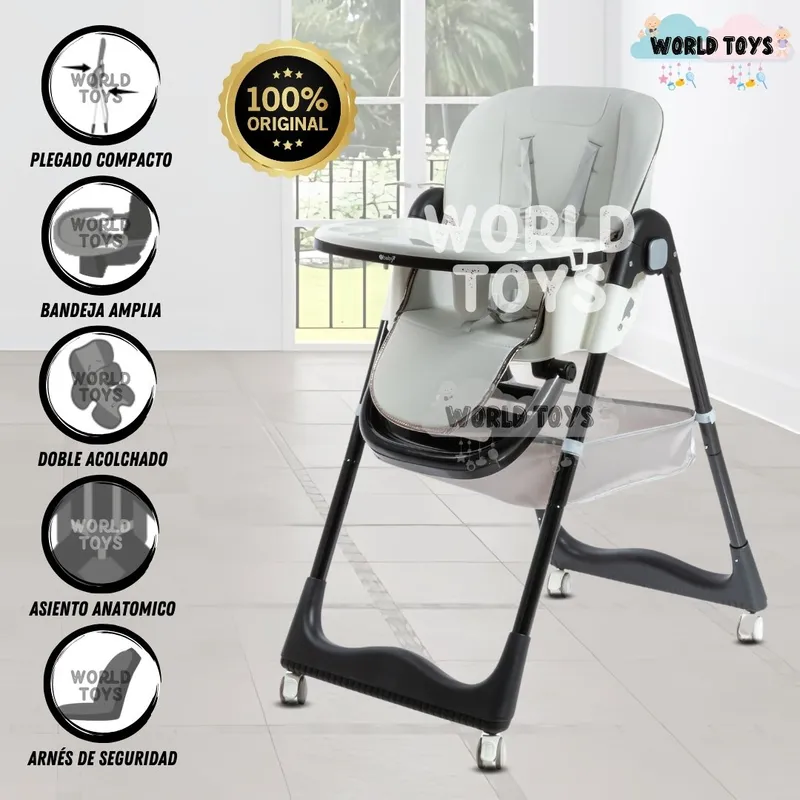 BABY - Silla de Comer Plegable «ALAI» White