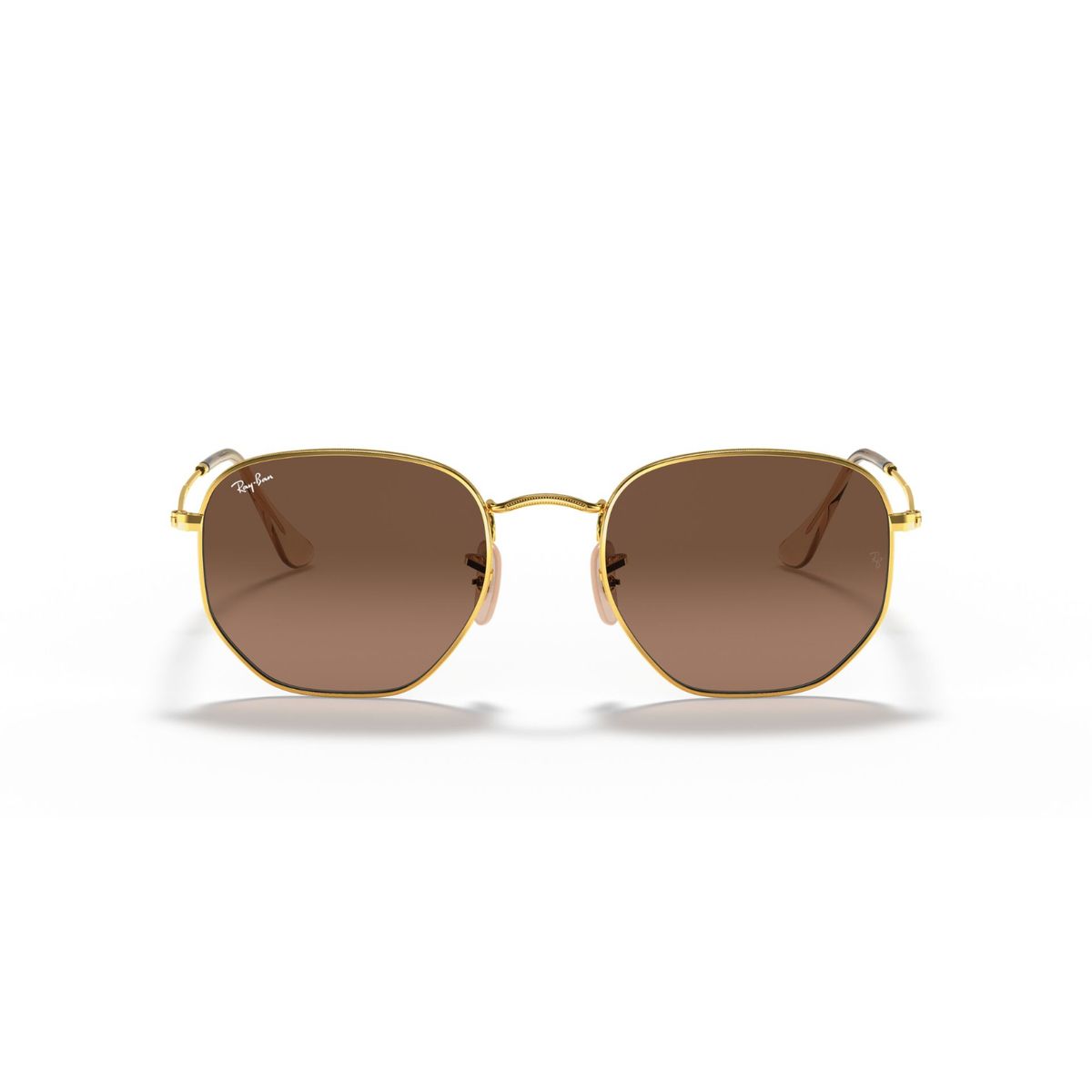 RAY BAN - Lentes De Sol Hexagonal Marrón Ray-ban Dorado RB3548N912443