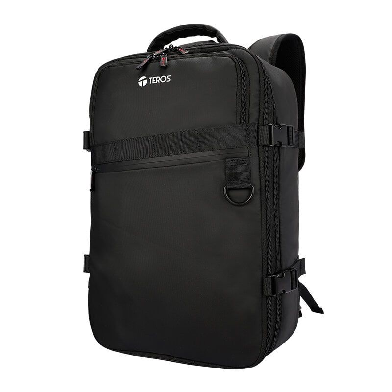 TEROS - MOCHILA TEROS TRAVEL NEGRO TE-9025BK, para notebooks de hasta 15,6