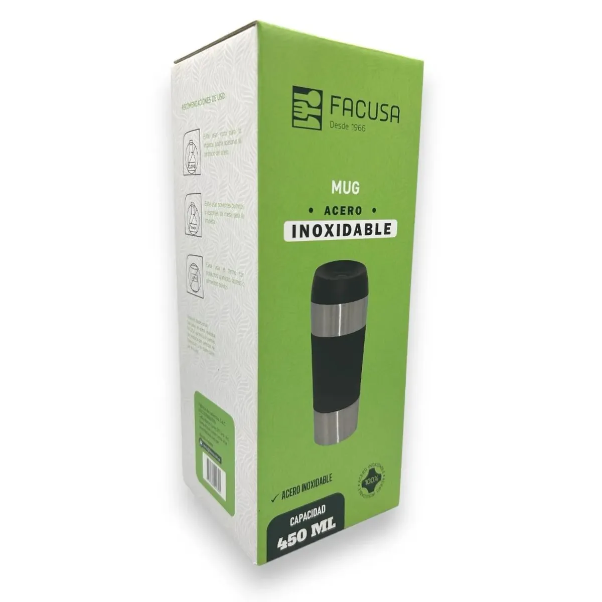 FACUSA - Tomatodo Mug de Acero Inoxidable 450ml Facusa