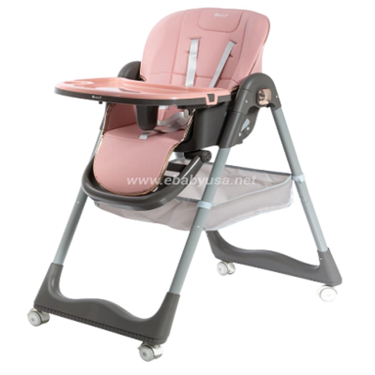 EBABY - SILLA DE COMER GRADUABLE RUDI - ROSADO