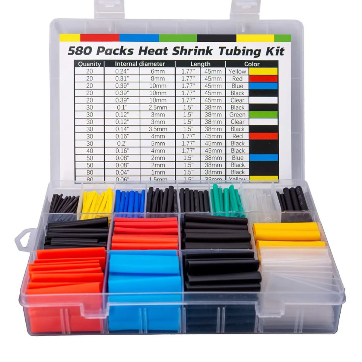 GENERICO - Tubos Termoencogibles 16 modelo + Case Transportador Aislante Ignífugo