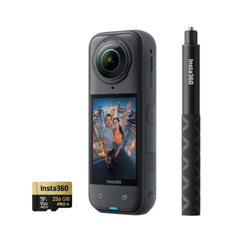 INSTA 360 - Insta360 X5 + Selfie Stick 114CM + Memoria 256GB Extreme Pro