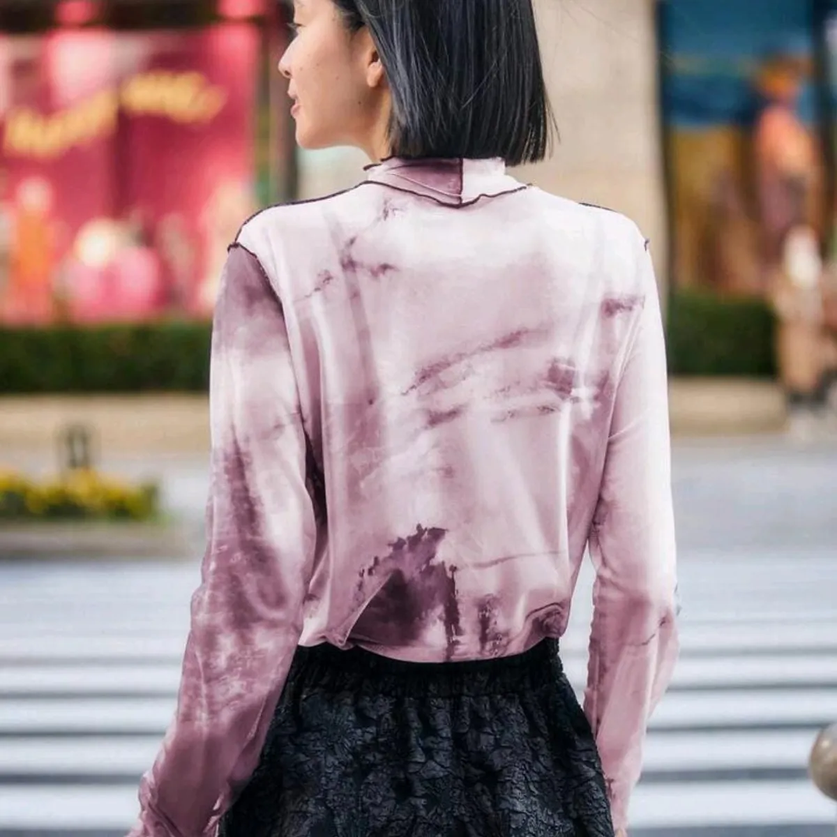 GENERICO - SHEIN Top Para Mujer Con Patrón De Teñido