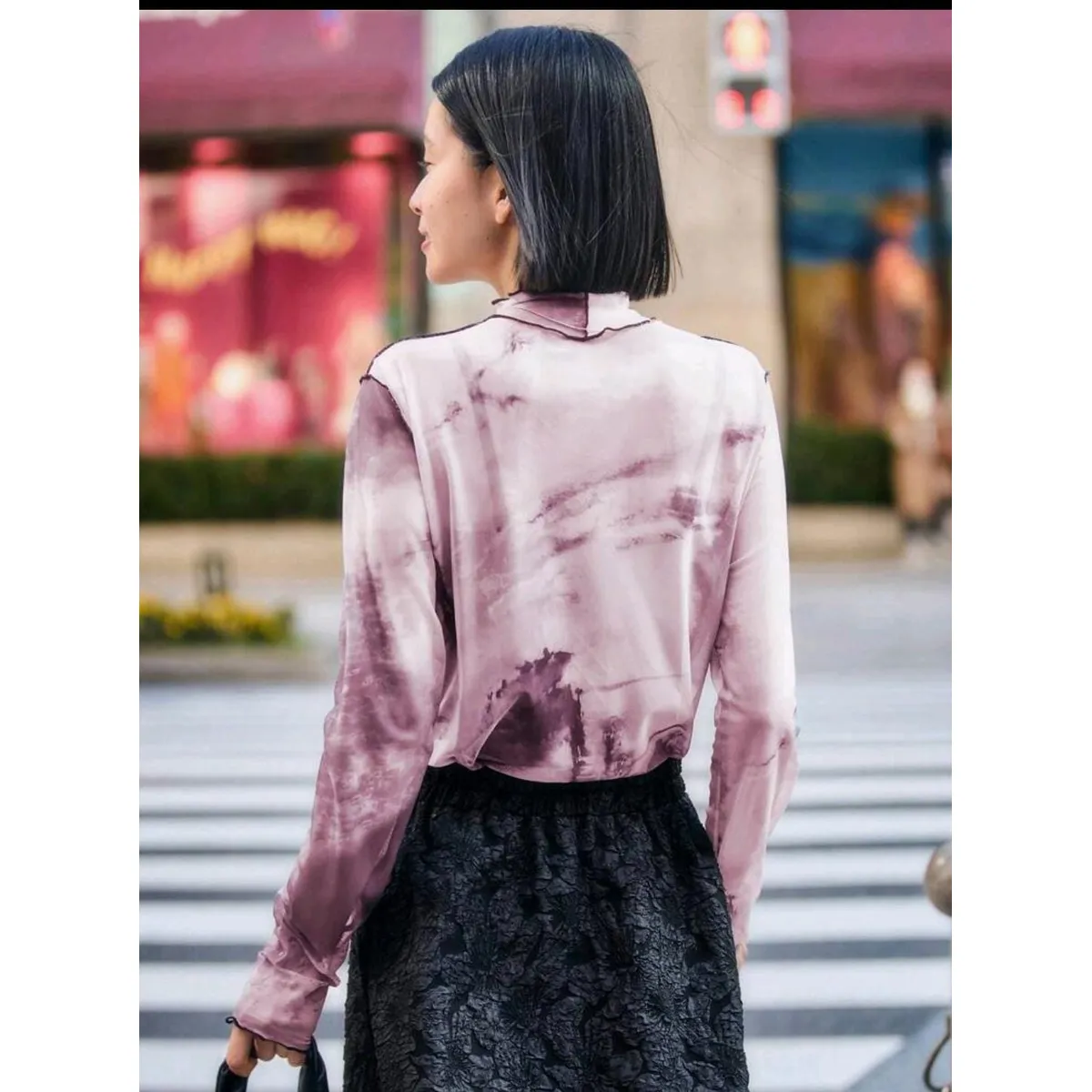 GENERICO - SHEIN Top Para Mujer Con Patrón De Teñido