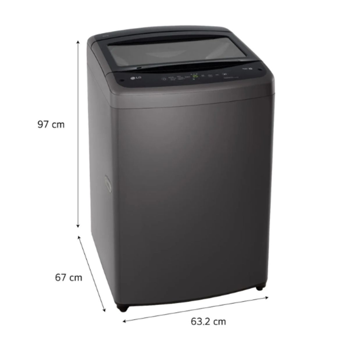 LG - Lavadora LG WT19BVTB 19 Kg Turbodrum Carga Superior Negro Claro