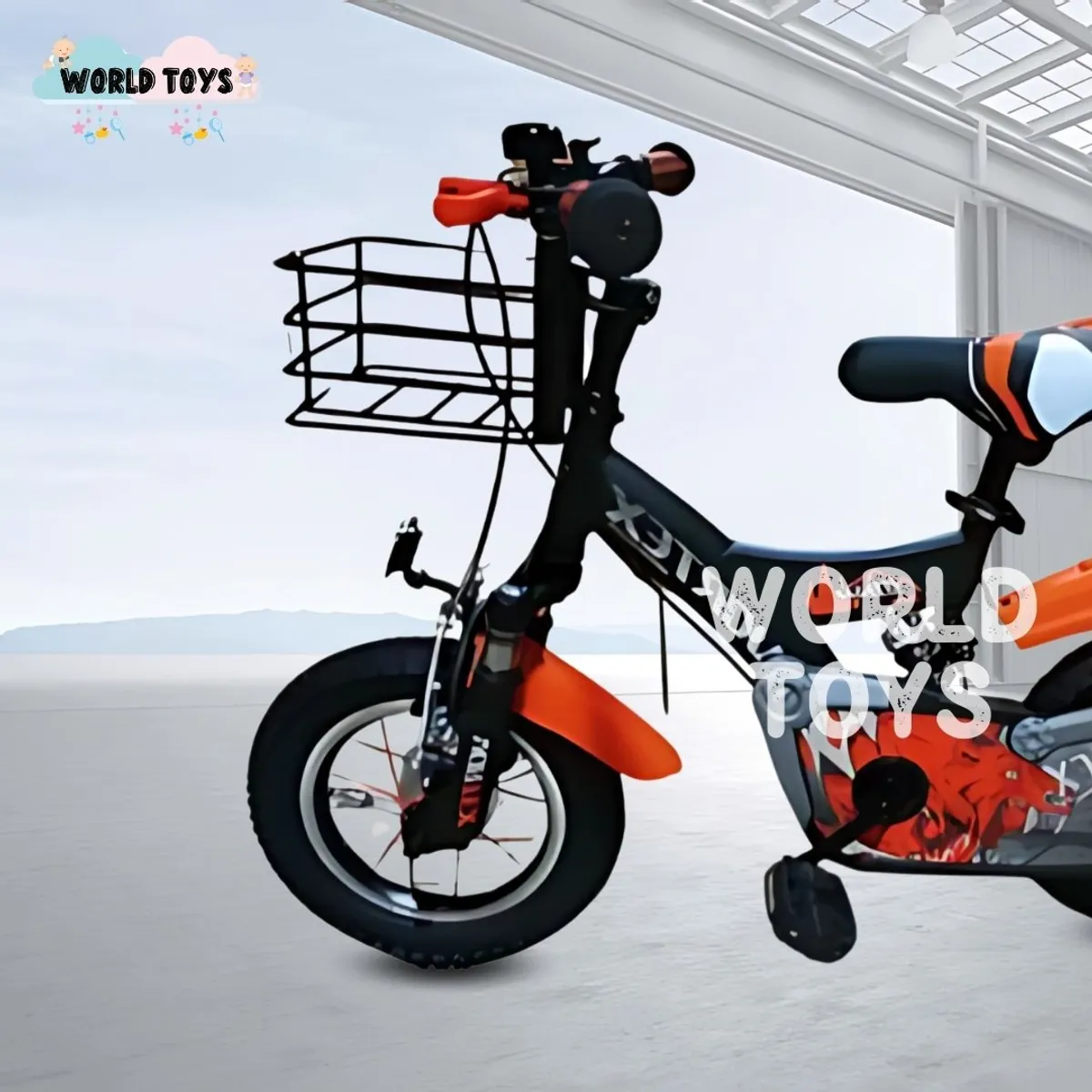 VELOX - Bicicleta con Canasta Aro 16 «FLYING II» Orange