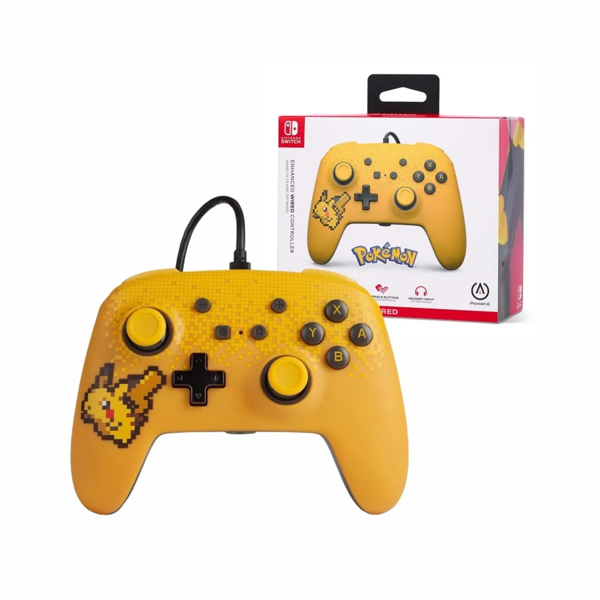 NINTENDO - Mando Nintendo Pikachu Pixel PowerA