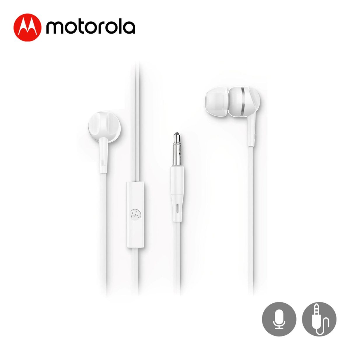 MOTOROLA - AudIfonos IN EAR Wired Con Micro Earbuds 105 Blanco