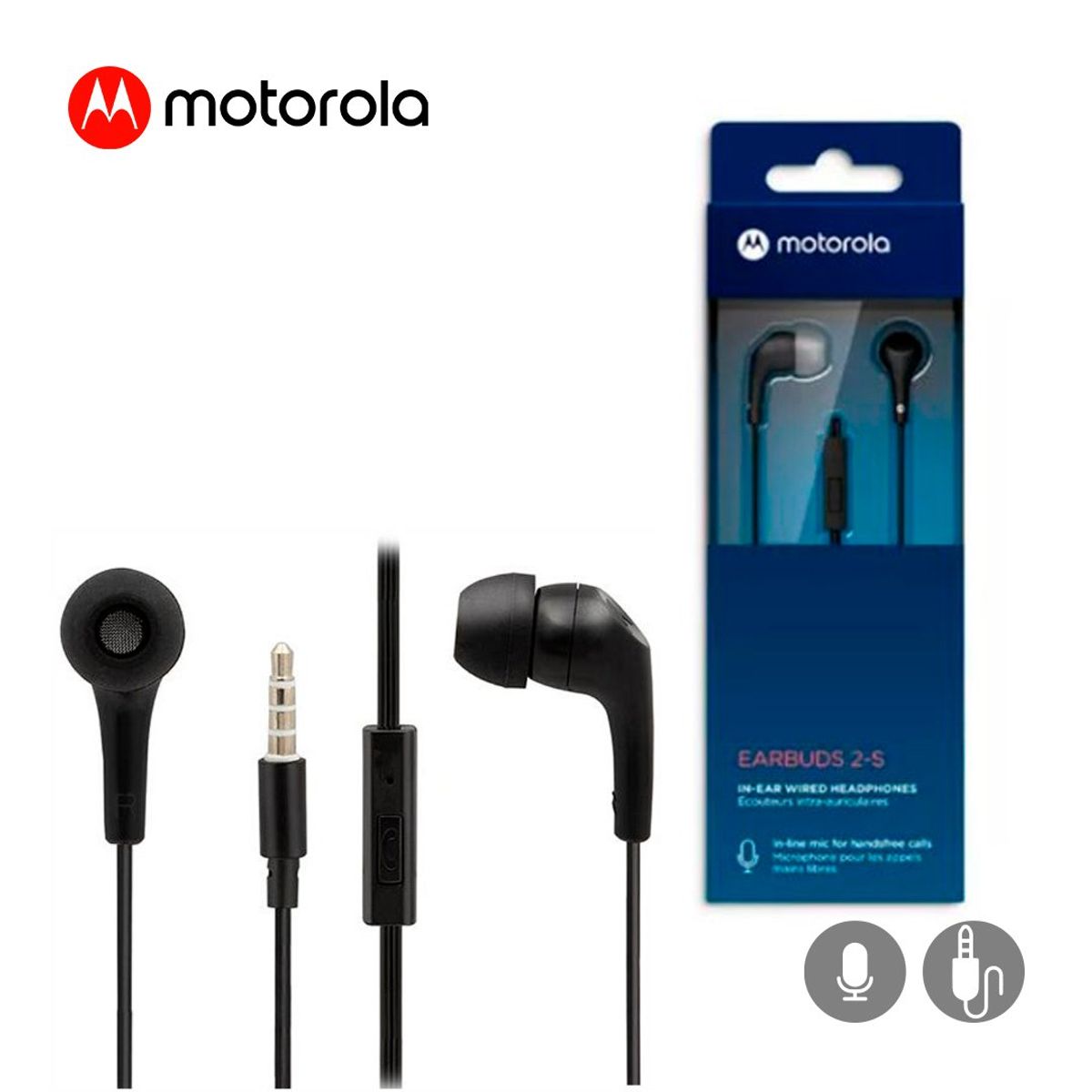 MOTOROLA - Audífonos IN EAR Wired Con Micro Earbuds 2-S  Negro