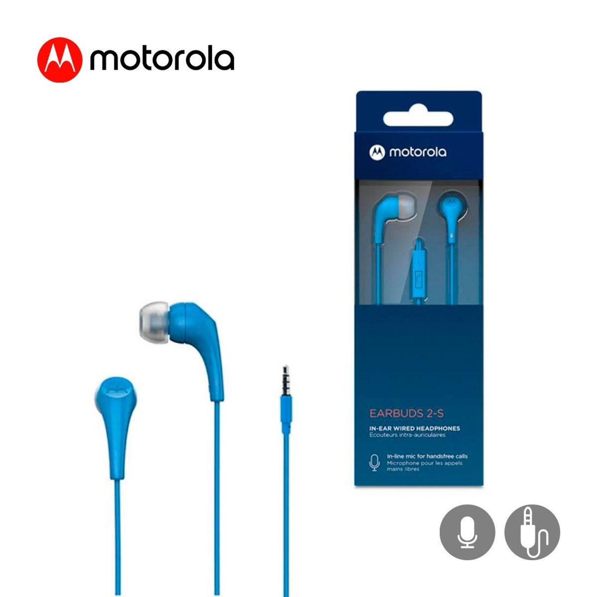 MOTOROLA - Audífonos IN EAR Wired Con Micro Earbuds 2-S  Azul