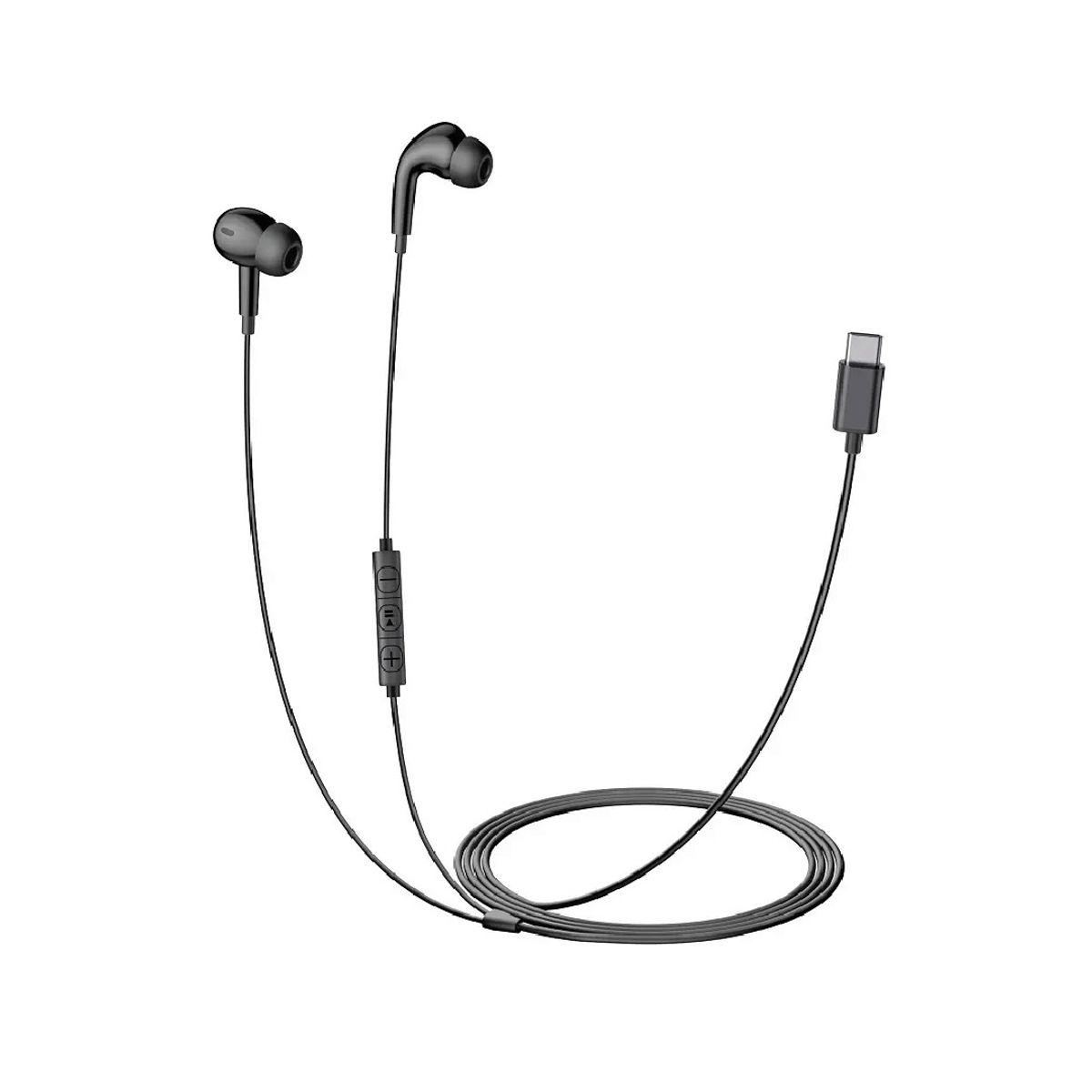 S&T - Audífonos NB-A01 Con Cable tipoC para móvil y Tablet - Negro